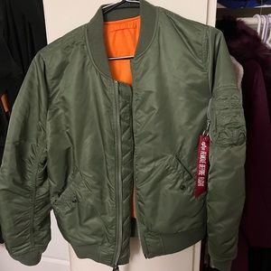 Green Alpha industries Reversible Bomber Jacket